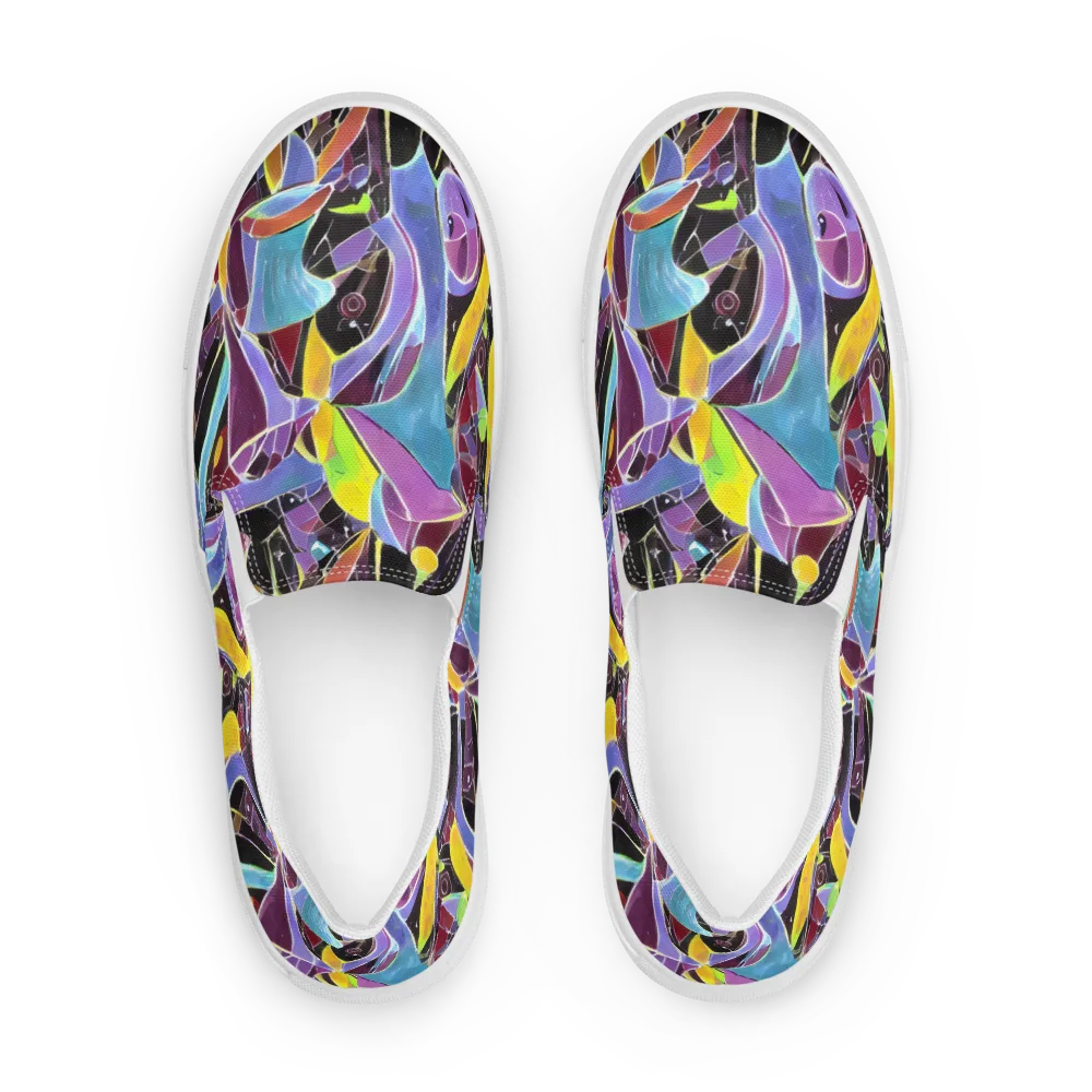 Spectrum Circuit on Women's Slip-On Canvas Shoes — Front