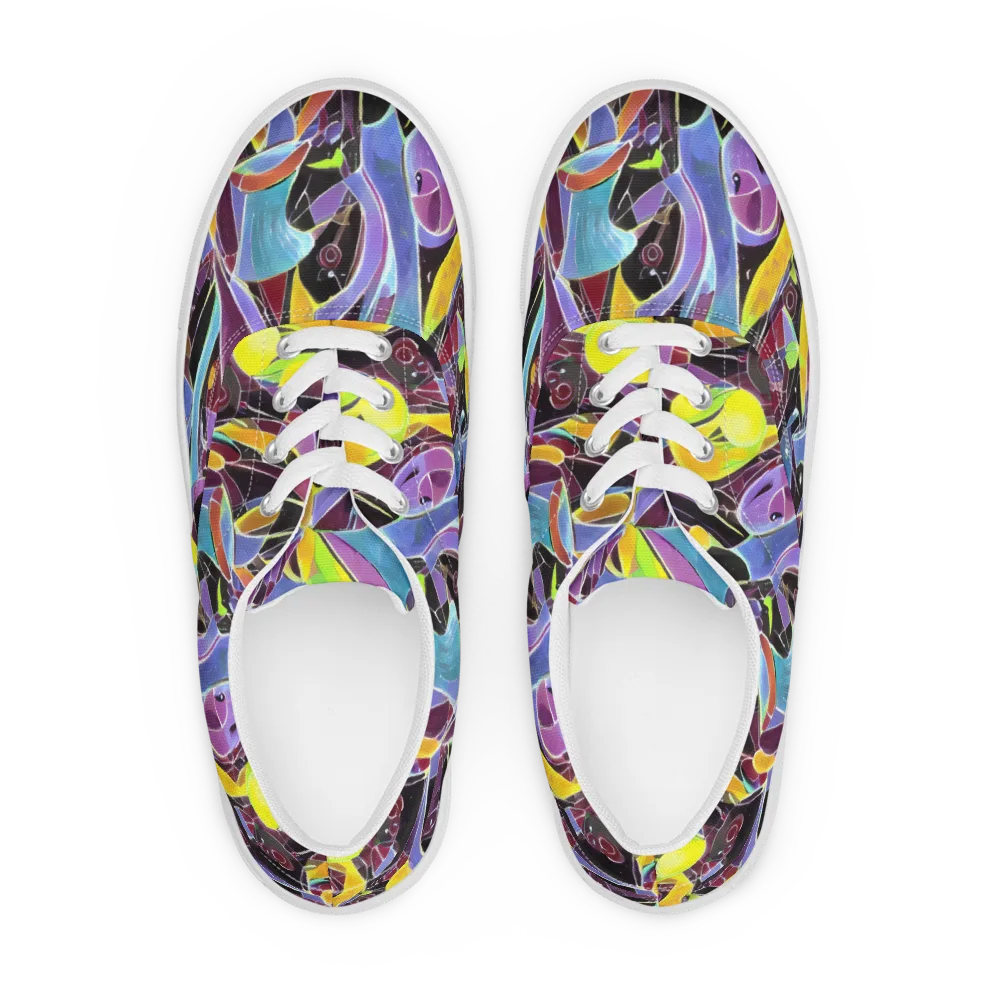 Spectrum Circuit on Men's Lace-Up Canvas Shoes — Front