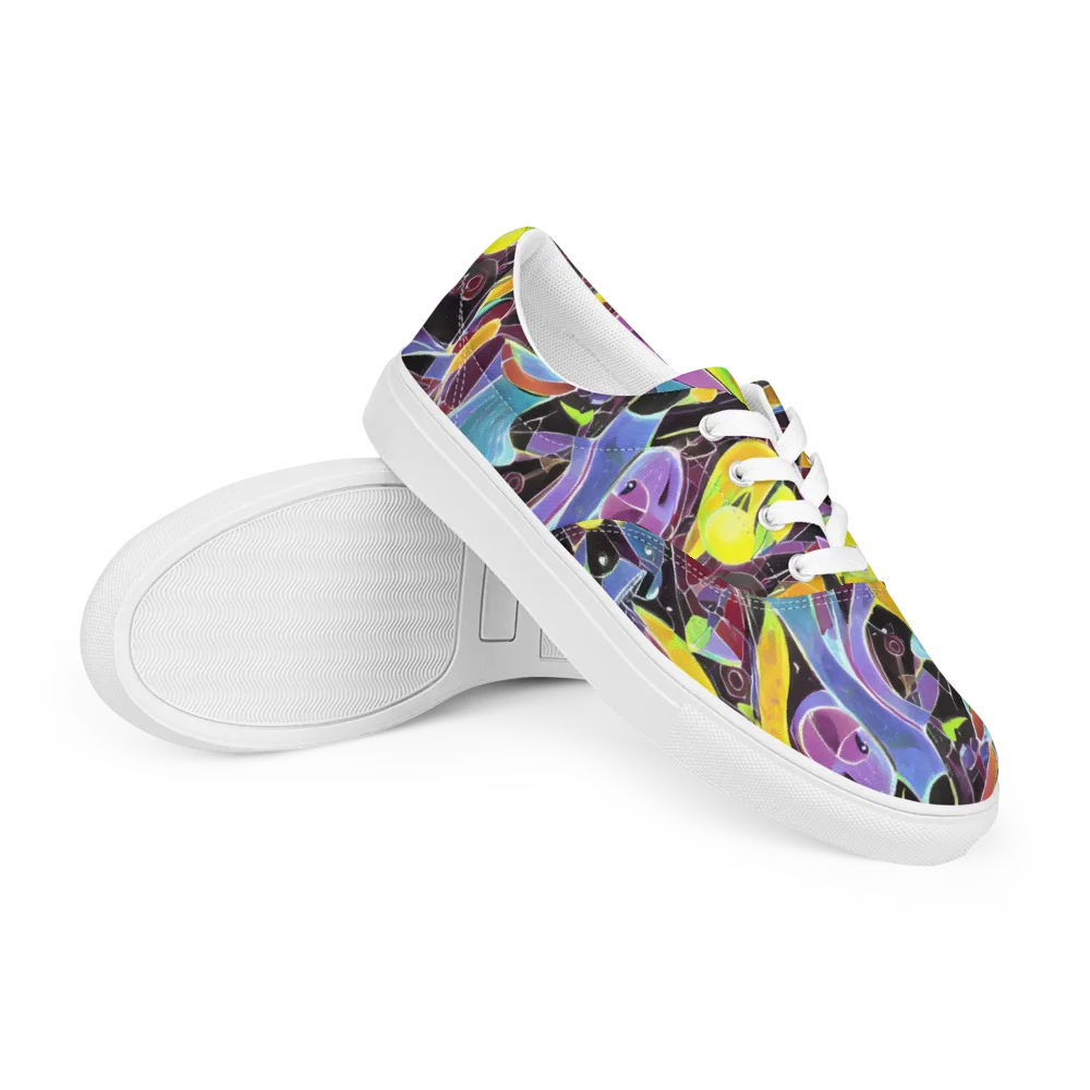 Spectrum Circuit on Men's Lace-Up Canvas Shoes — Right Front