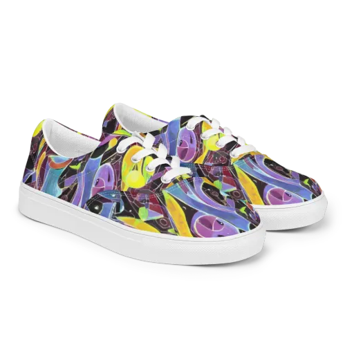 Spectrum Circuit on a Men's Lace-Up Canvas Shoes