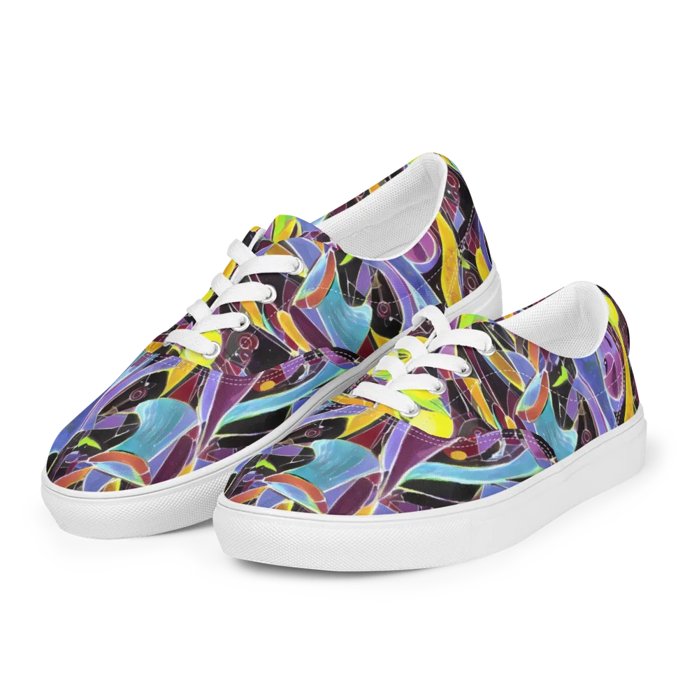 Spectrum Circuit on Men's Lace-Up Canvas Shoes — Left Front