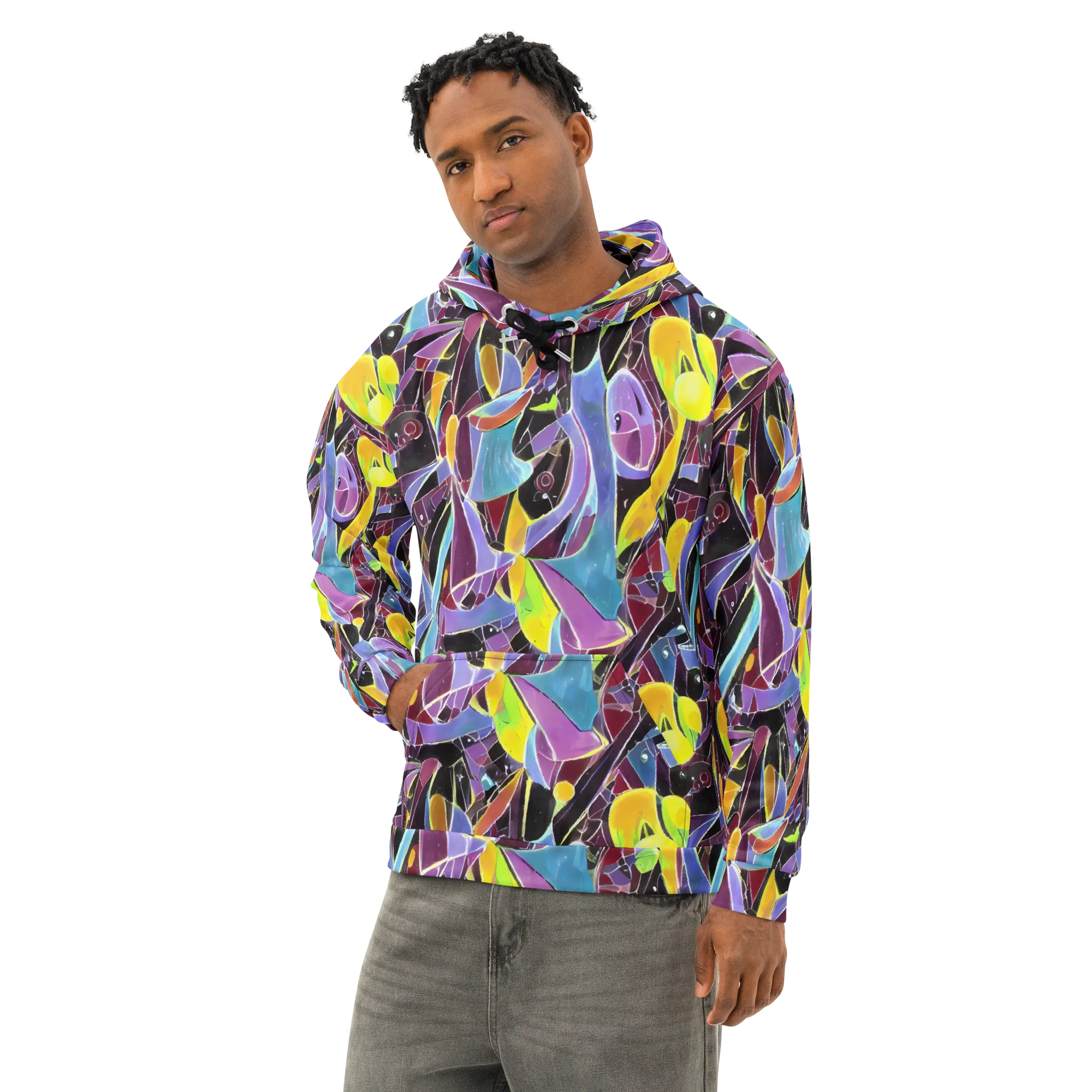 Spectrum Circuit on Cotton Hoodie — Left Front