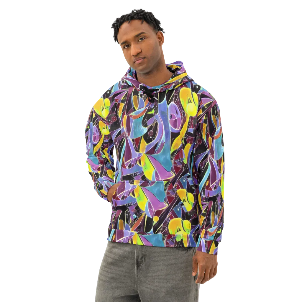 Spectrum Circuit on Cotton Hoodie — Left Front