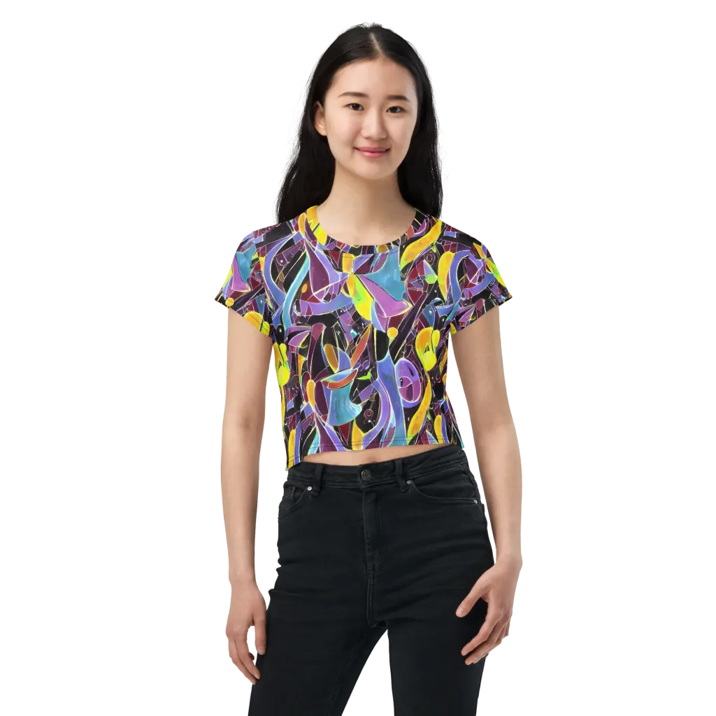 Spectrum Circuit on Crop Tee — Front