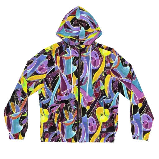 Spectrum Circuit on a Women's Full-Zip Hoodie