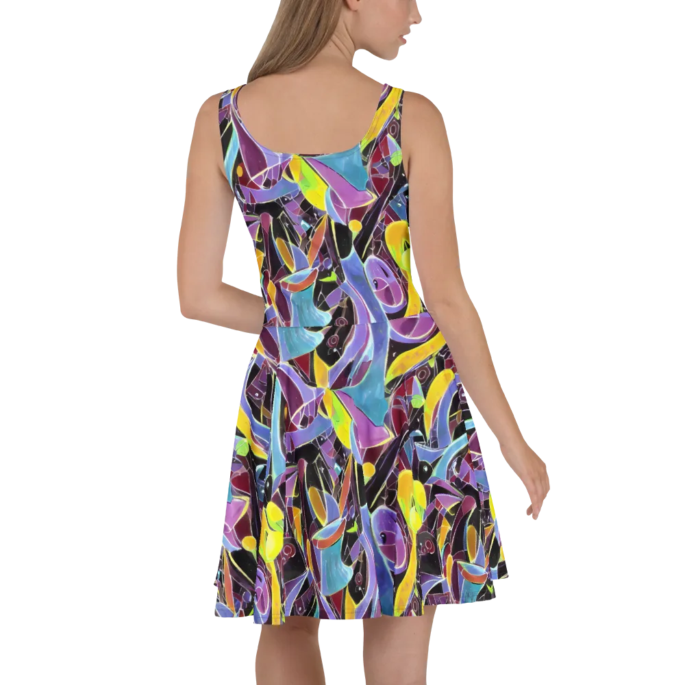 Spectrum Circuit on Skater Dress — Back