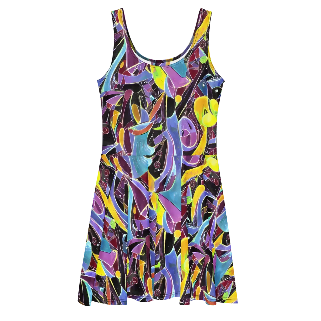 Spectrum Circuit on Skater Dress — Front