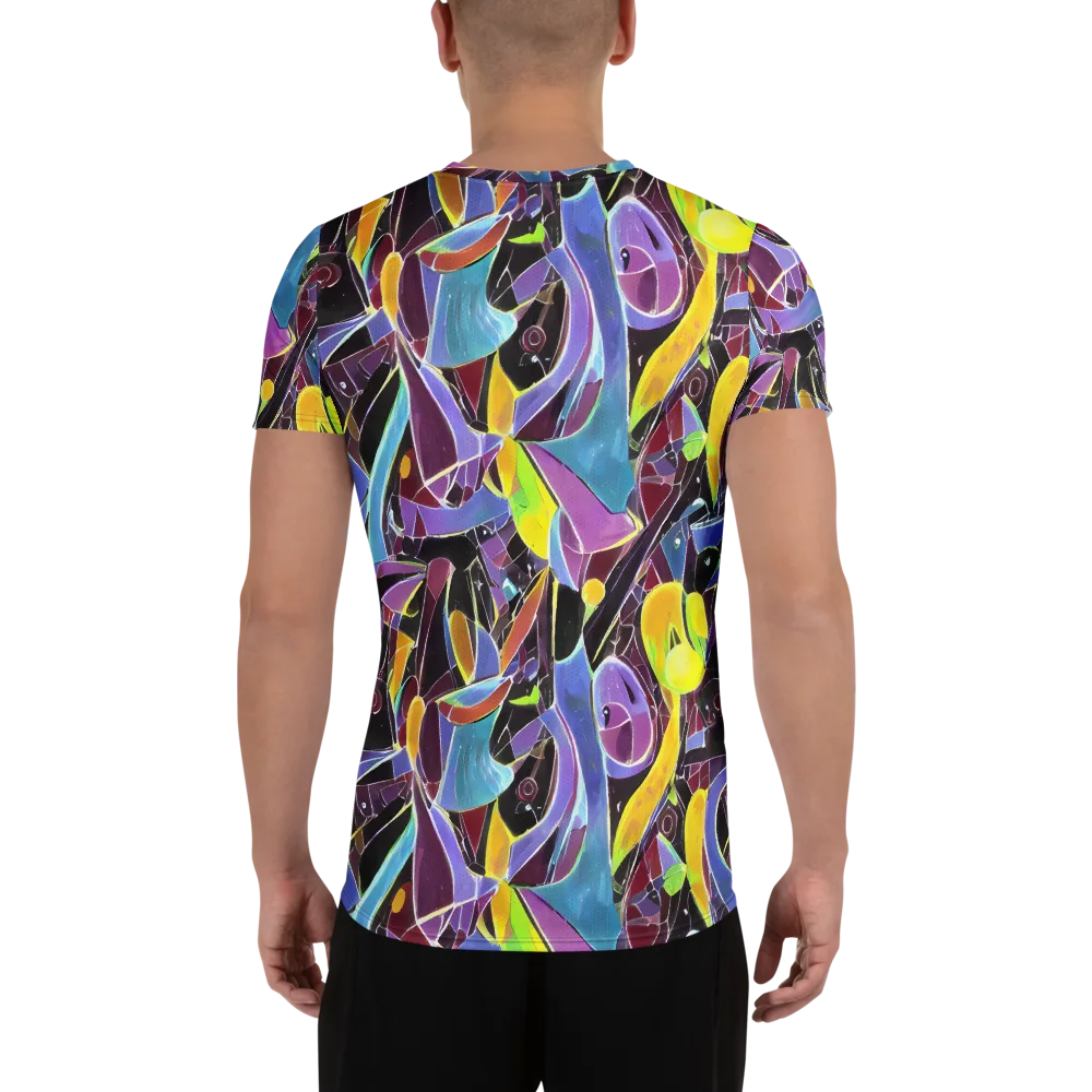 Spectrum Circuit on Men's Athletic T-Shirt — Back