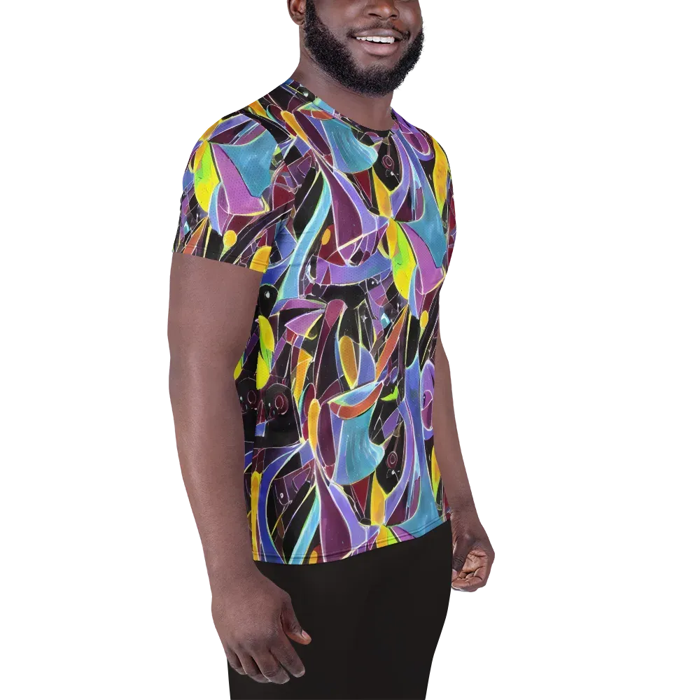 Spectrum Circuit on Men's Athletic T-Shirt — Right