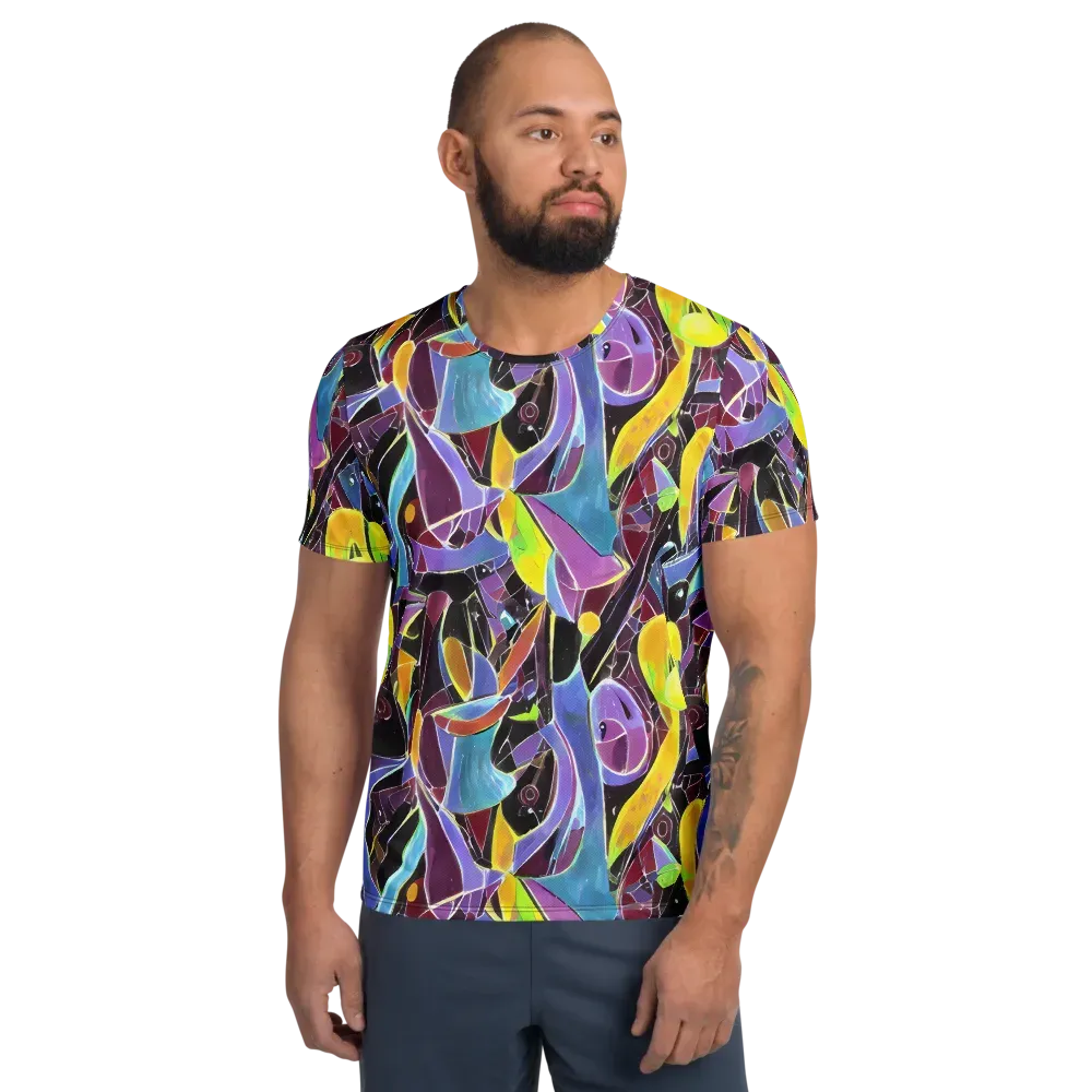 Spectrum Circuit on Men's Athletic T-Shirt — Front