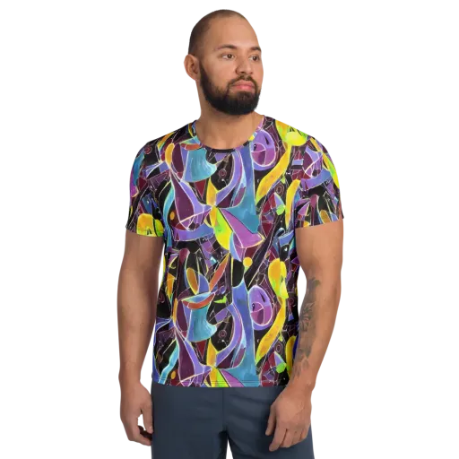 Spectrum Circuit on a Men's Athletic T-Shirt