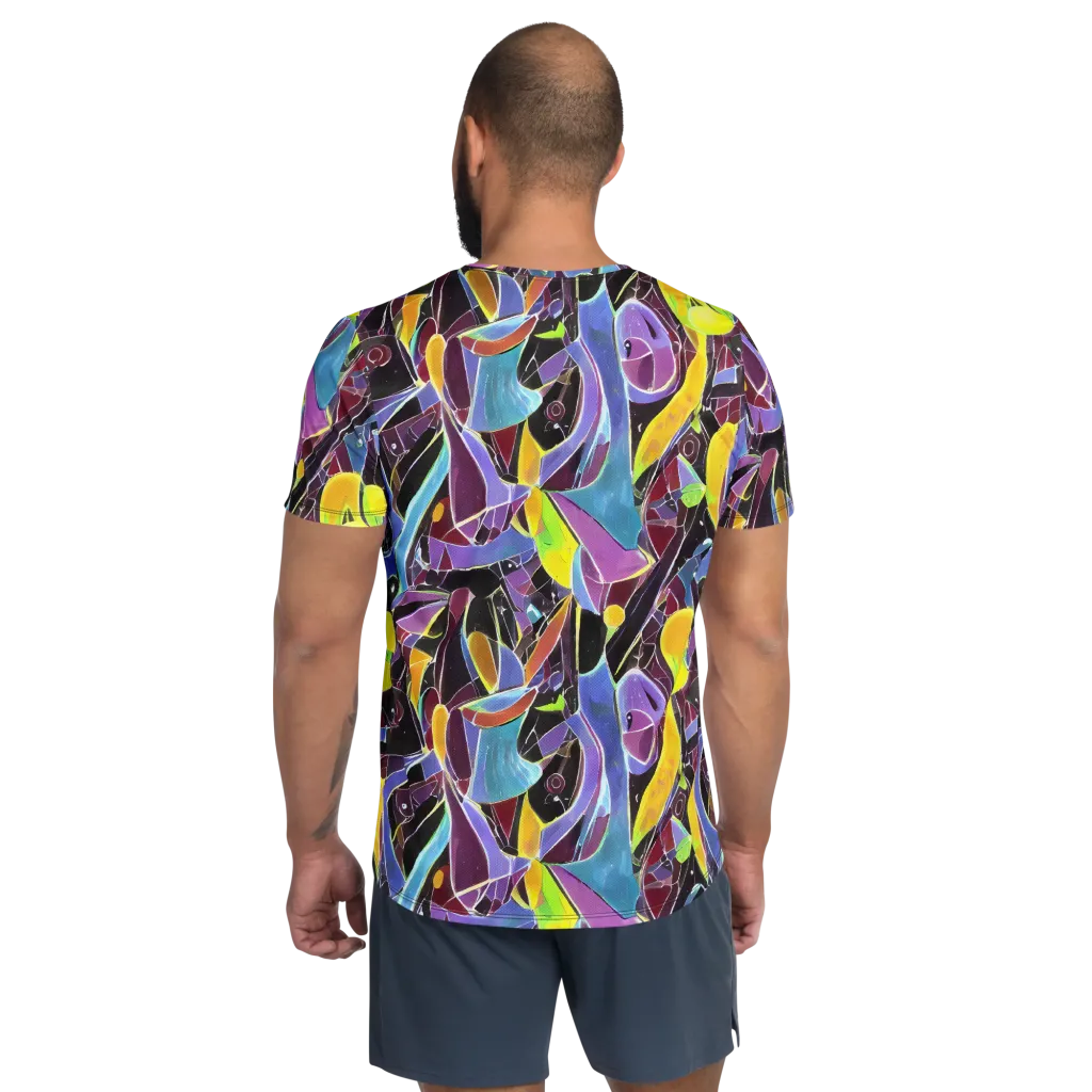 Spectrum Circuit on Men's Athletic T-Shirt — Back