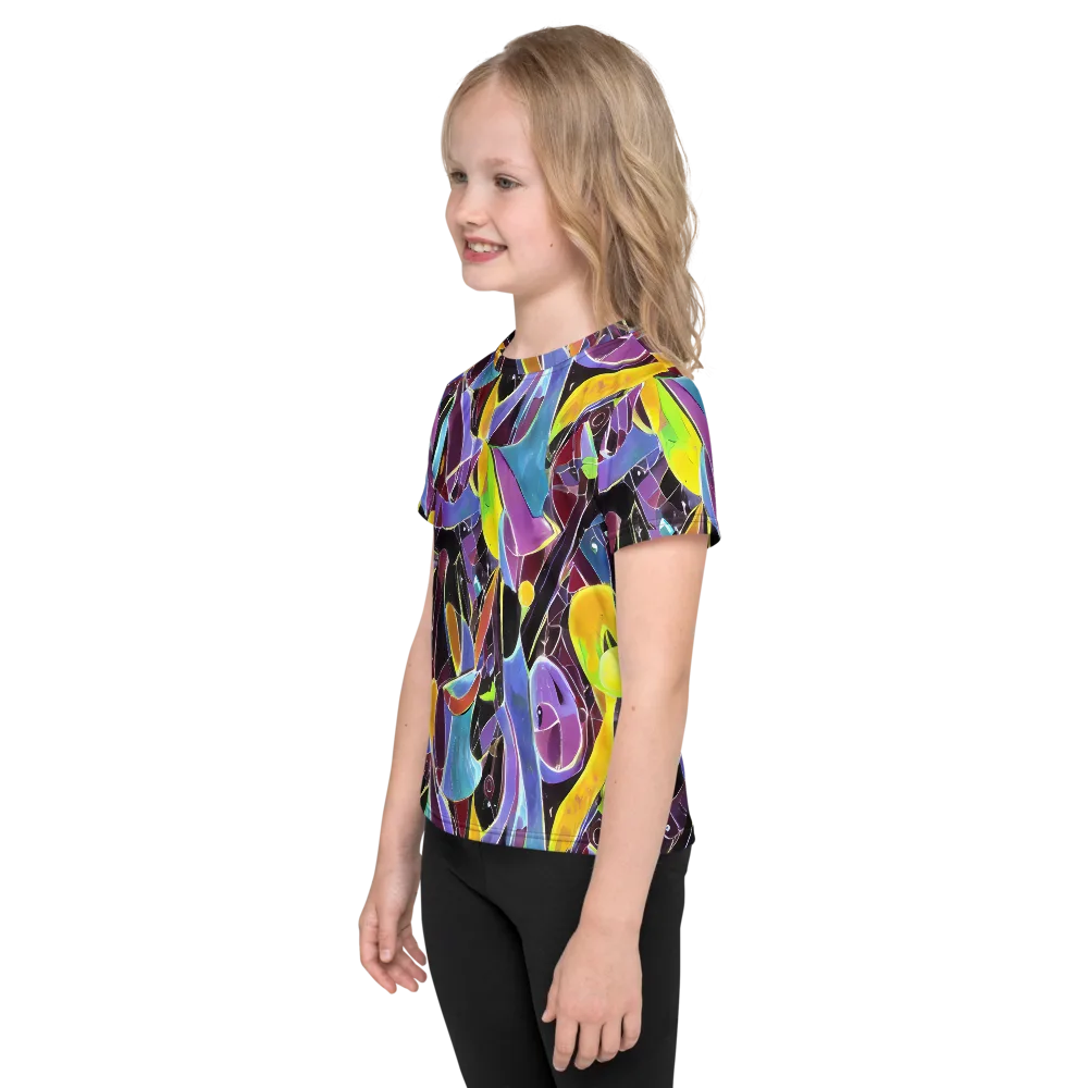 Spectrum Circuit on Kids Crew Neck T-Shirt — Left