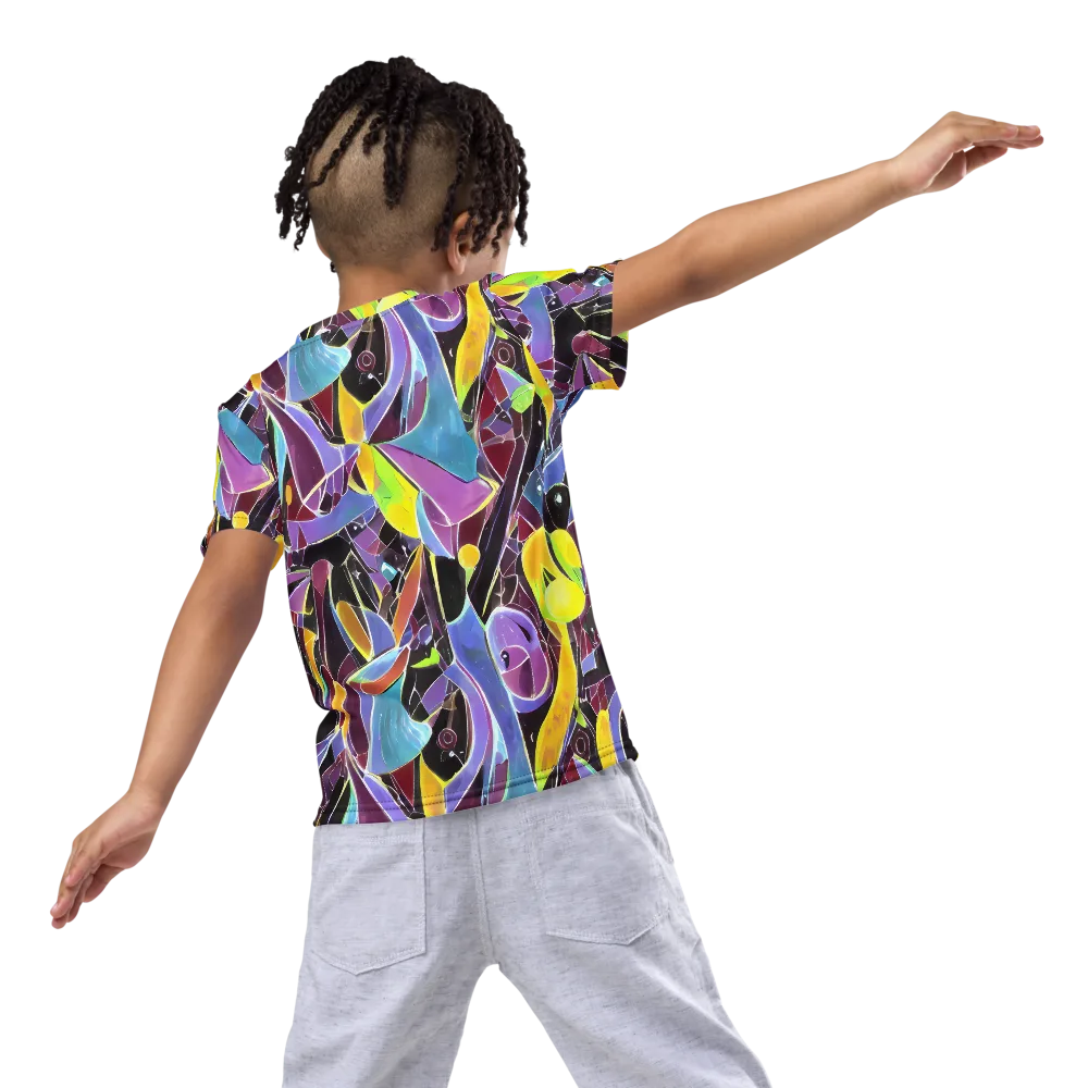 Spectrum Circuit on Kids Crew Neck T-Shirt — Back