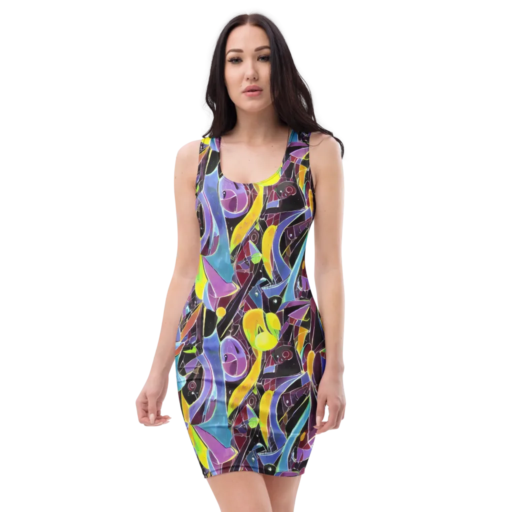 Spectrum Circuit on Bodycon Dress — Front