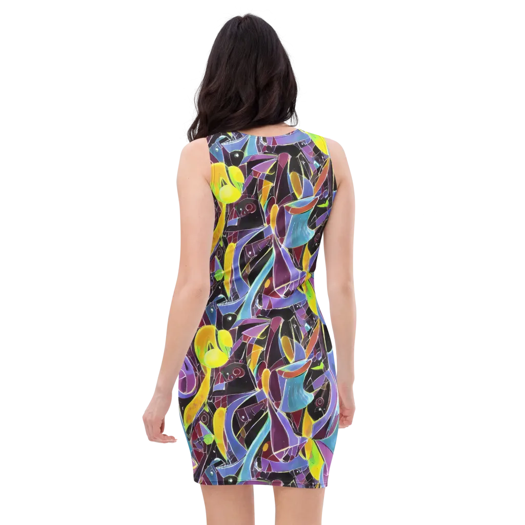 Spectrum Circuit on Bodycon Dress — Back