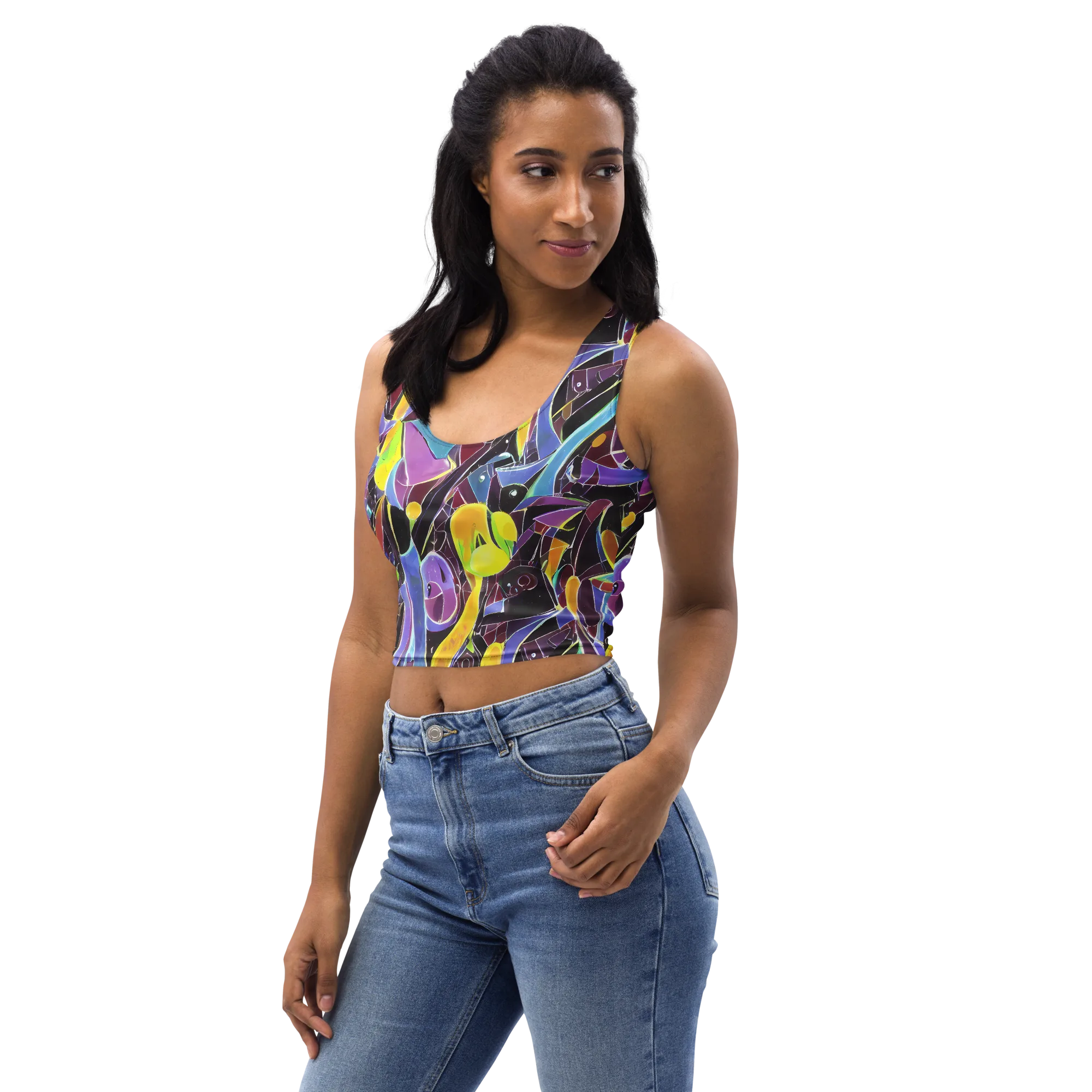 Spectrum Circuit on Crop Top — Left Front