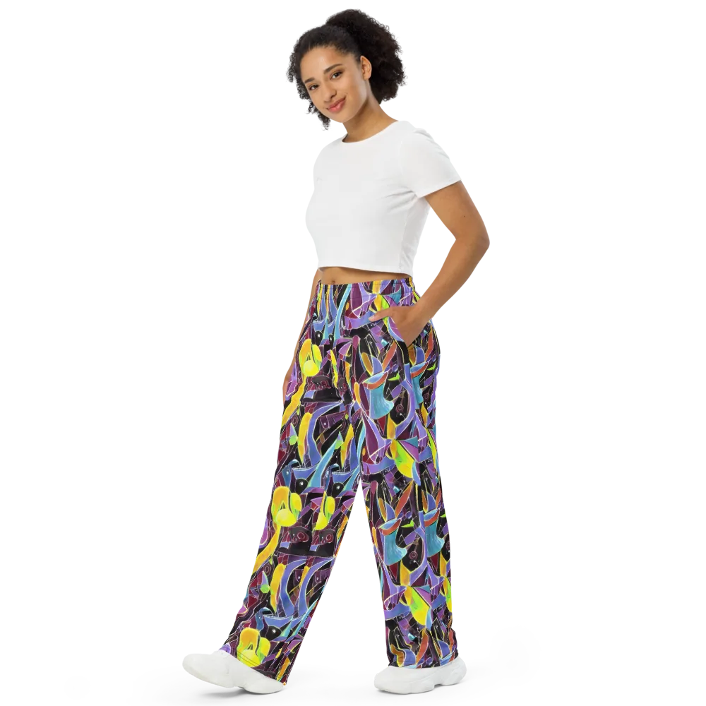 Spectrum Circuit on Wide-Leg Pants — Left Front