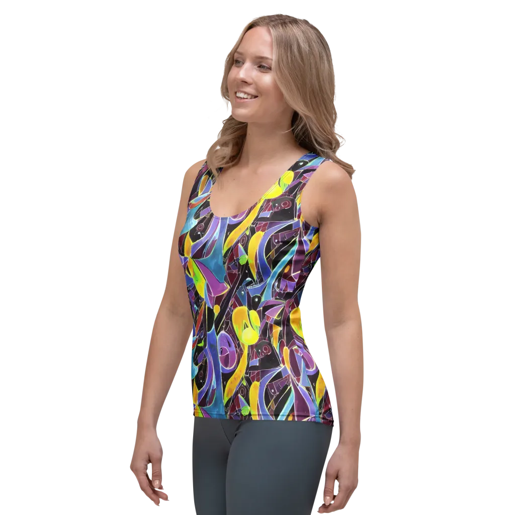 Spectrum Circuit on Women's Tank Top — Left Front