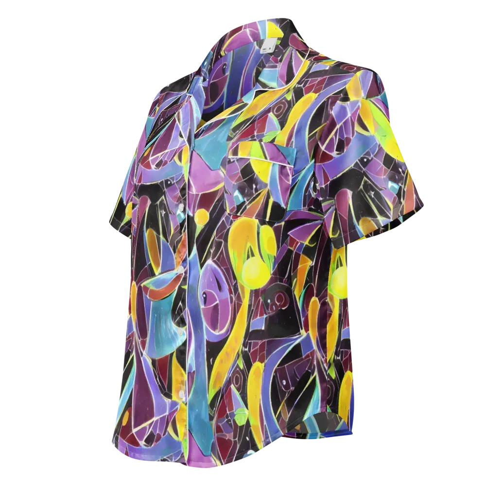 Spectrum Circuit on Women's Short Sleeve Pajama Top — Left Front