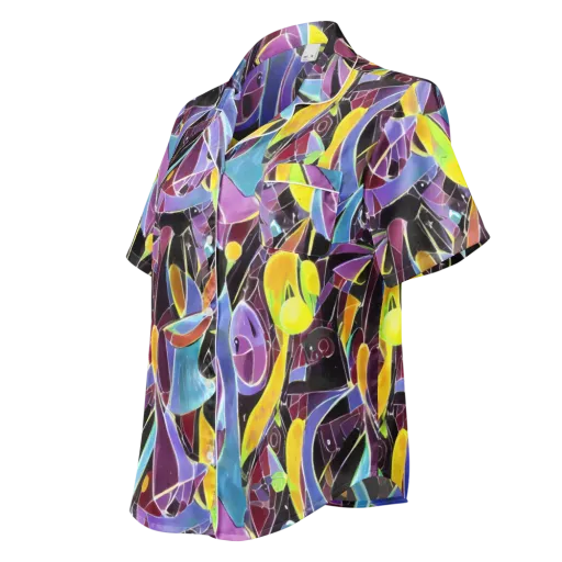 Spectrum Circuit on a Women's Short Sleeve Pajama Top