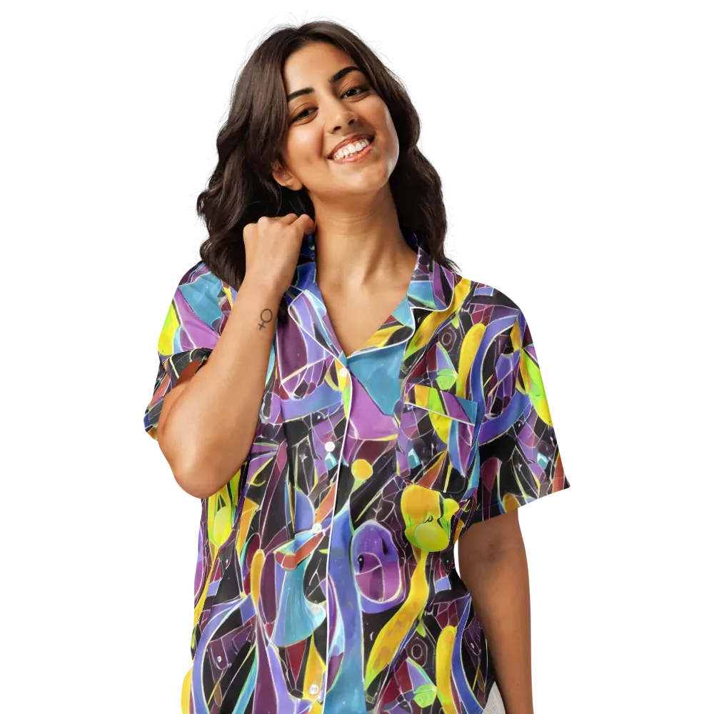 Spectrum Circuit on Women's Short Sleeve Pajama Top — Front