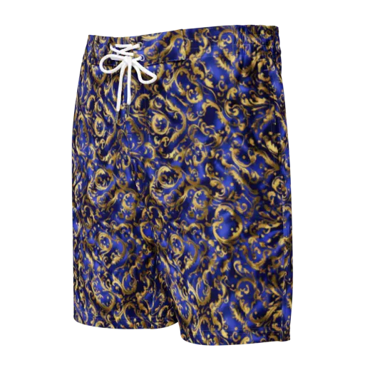 Gilded Arabesque on a Men's Board Shorts