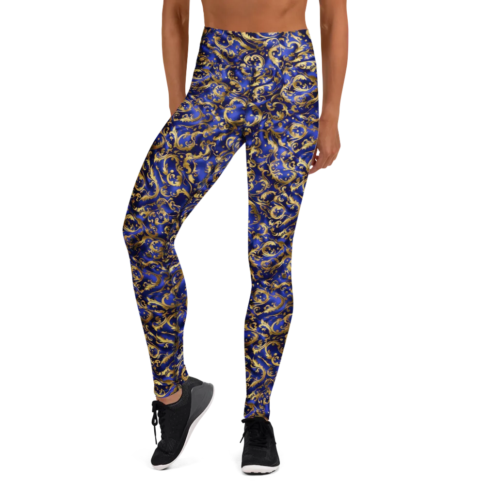 Gilded Arabesque on Yoga Leggings — Front