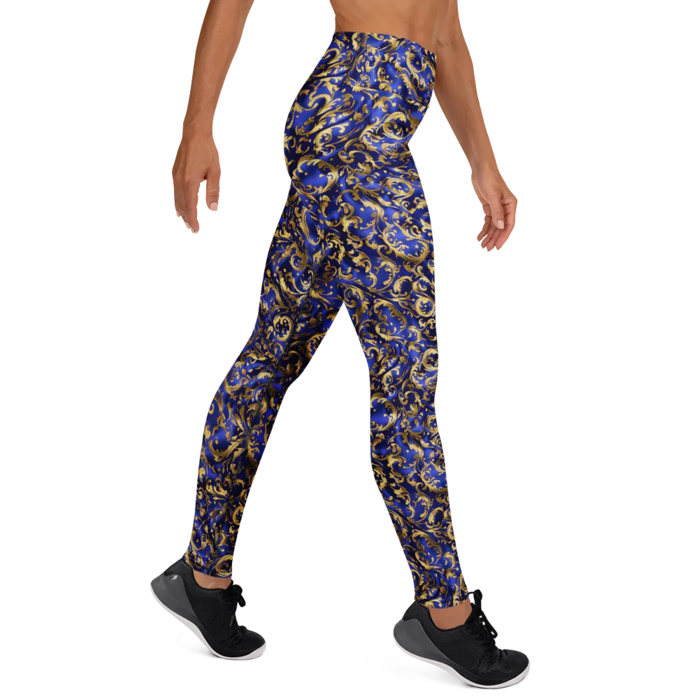 Gilded Arabesque on Yoga Leggings — Right