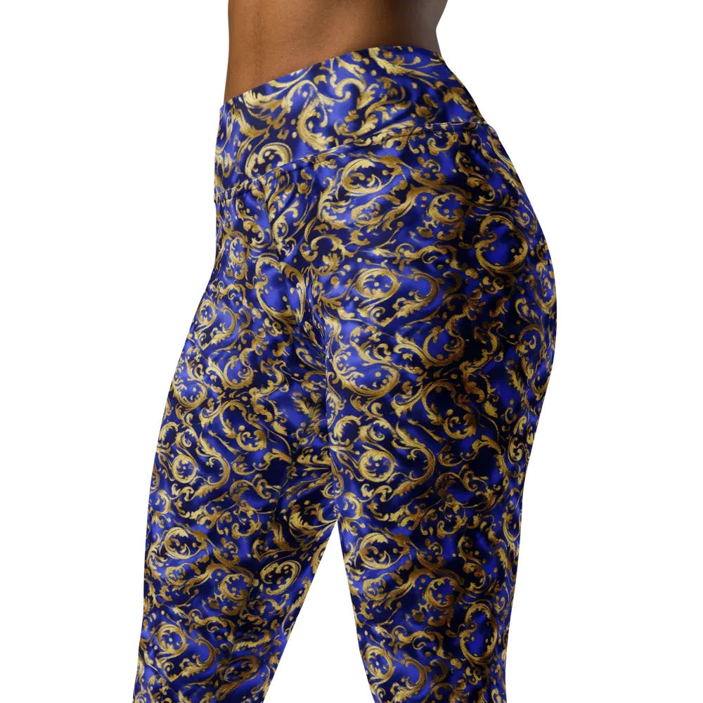 Gilded Arabesque on Yoga Leggings — Left Front