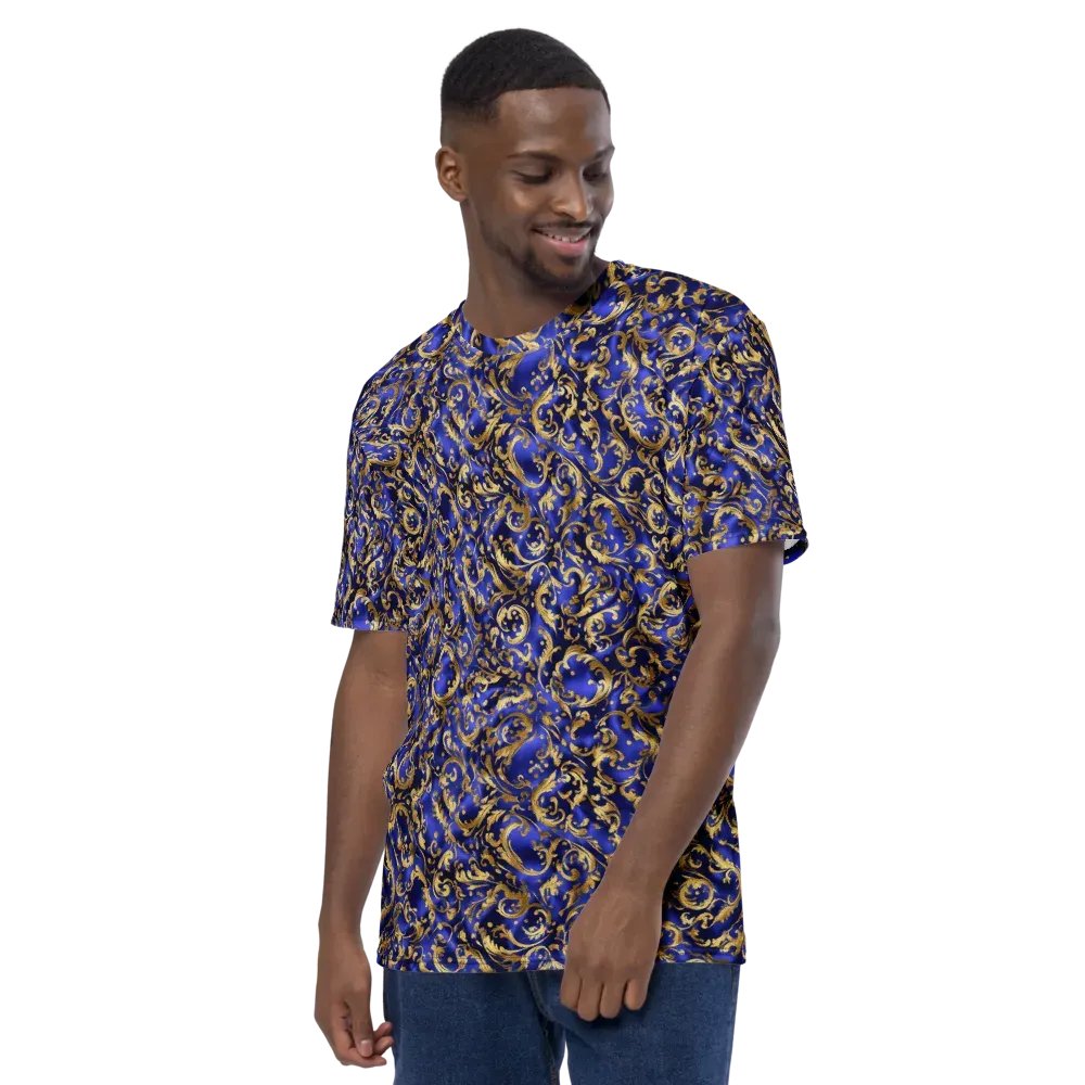 Gilded Arabesque on Men's Crew Neck T-Shirt — Left