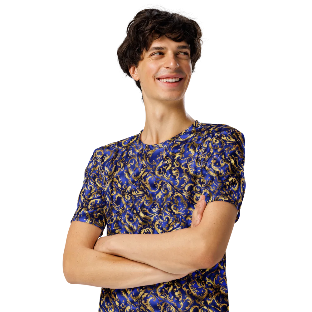 Gilded Arabesque on Men's Crew Neck T-Shirt — Left Front