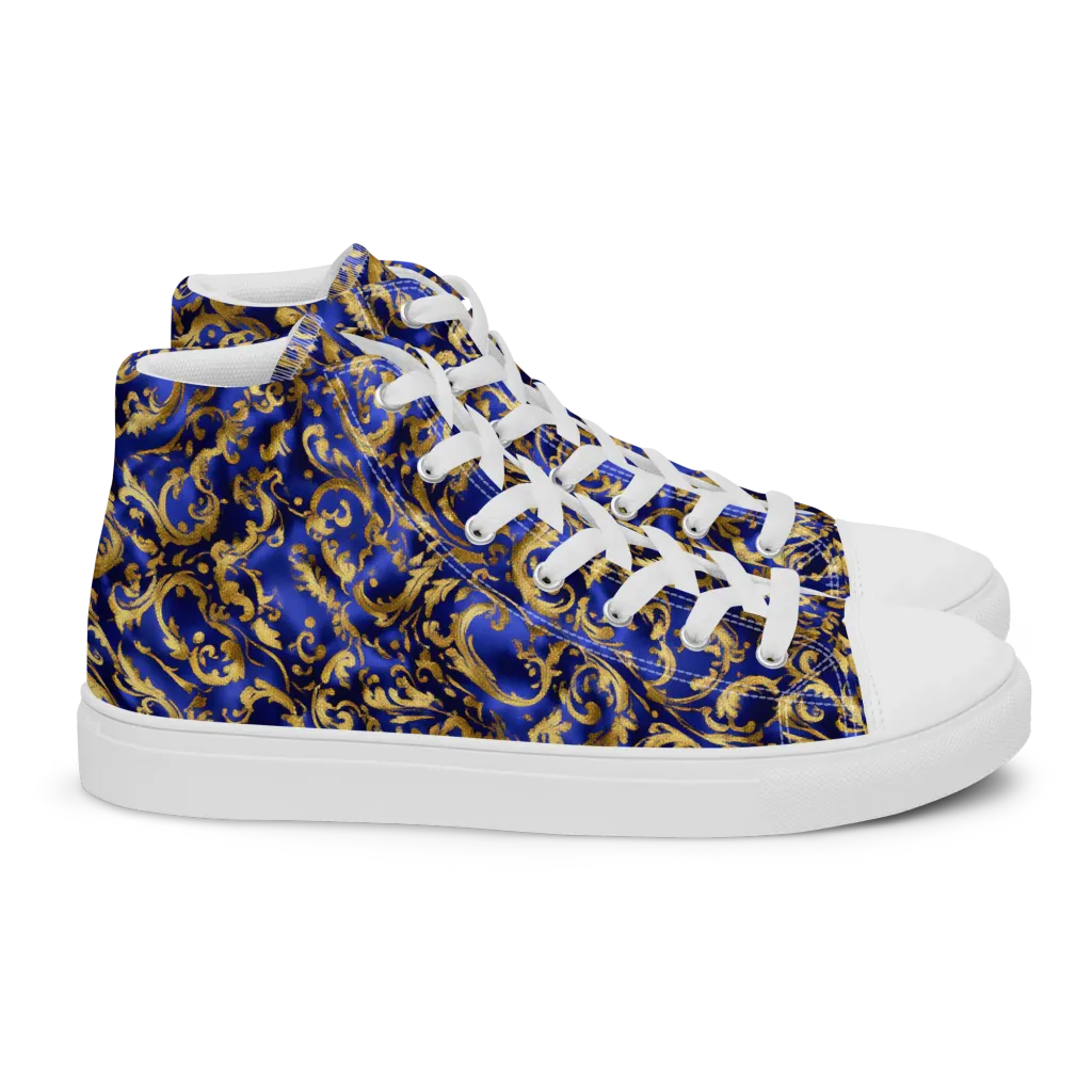 Gilded Arabesque on Women's High Top Canvas Shoes — Right