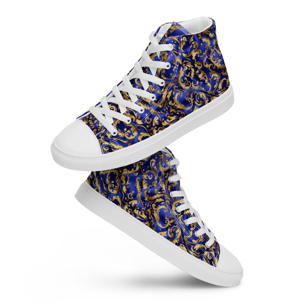 Gilded Arabesque on Women's High Top Canvas Shoes — Front