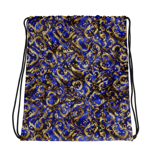 Gilded Arabesque on a Drawstring Bag