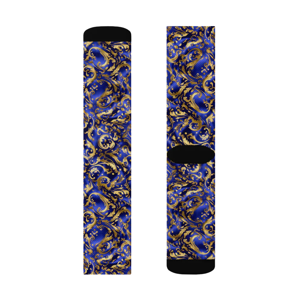 Gilded Arabesque on Socks — Right Sock