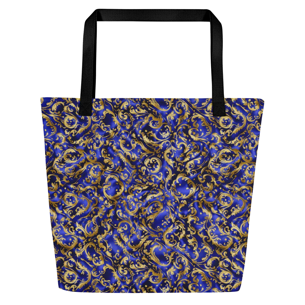 Gilded Arabesque on Large Tote Bag W/ Pocket — Front