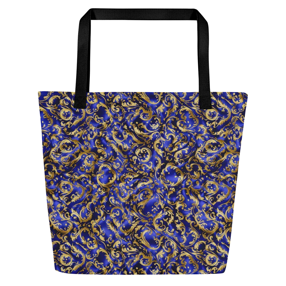 Gilded Arabesque on Large Tote Bag W/ Pocket — Front