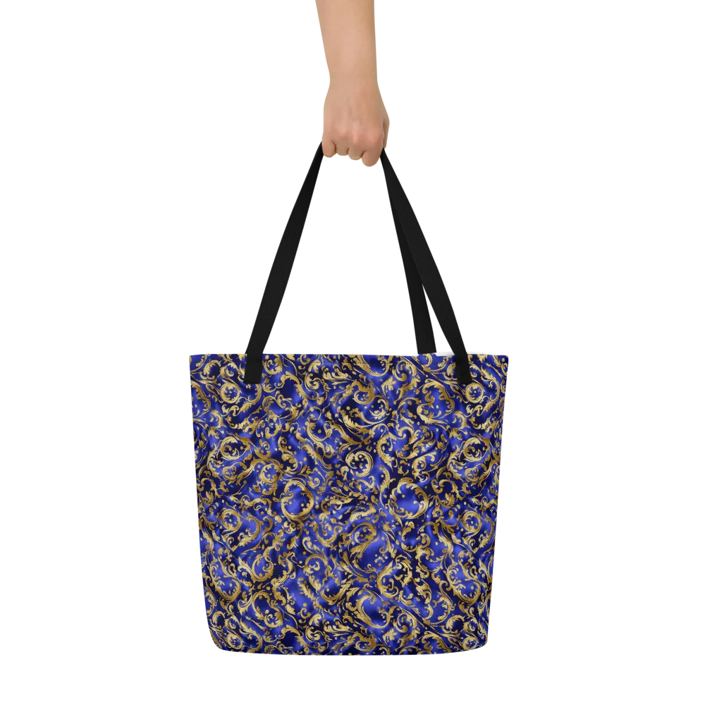 Gilded Arabesque on Large Tote Bag W/ Pocket — Front