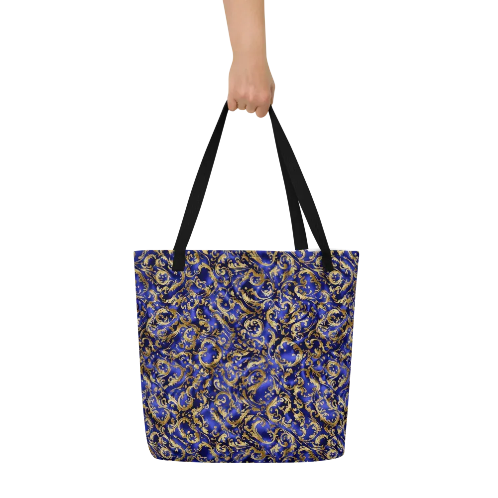Gilded Arabesque on Large Tote Bag W/ Pocket — Front