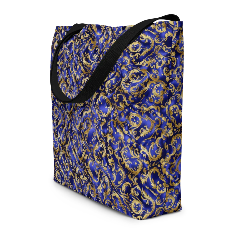 Gilded Arabesque on Large Tote Bag W/ Pocket — Front