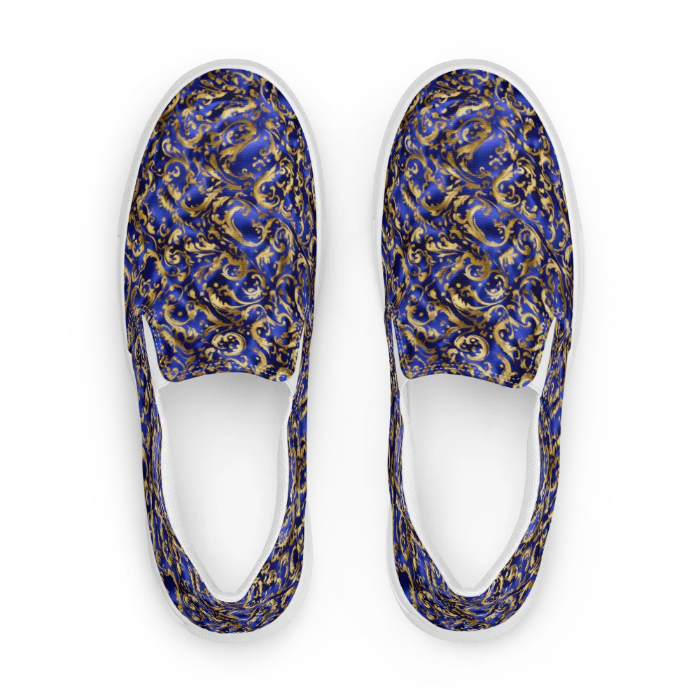 Gilded Arabesque on Women's Slip-On Canvas Shoes — Front