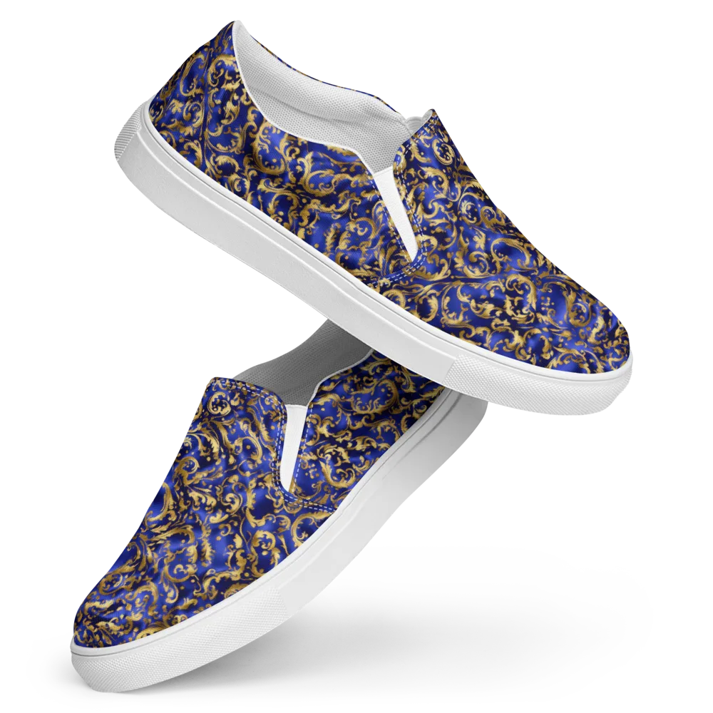Gilded Arabesque on Women's Slip-On Canvas Shoes — Front