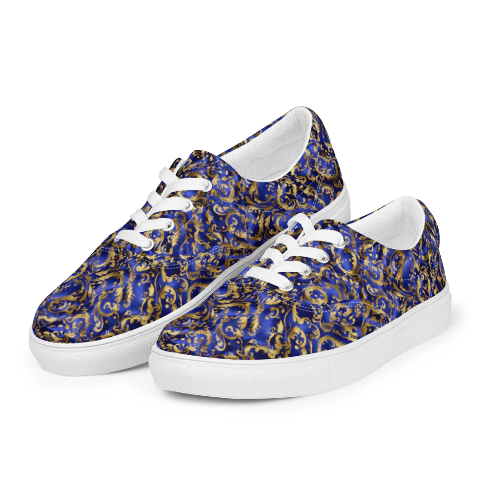 Gilded Arabesque on Men's Lace-Up Canvas Shoes — Left Front