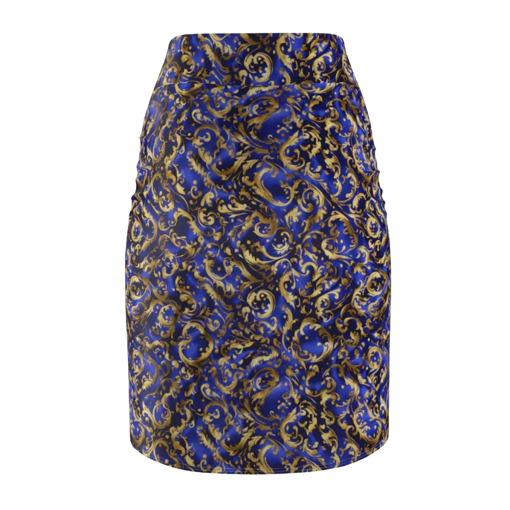 Gilded Arabesque on Pencil Skirt — Back