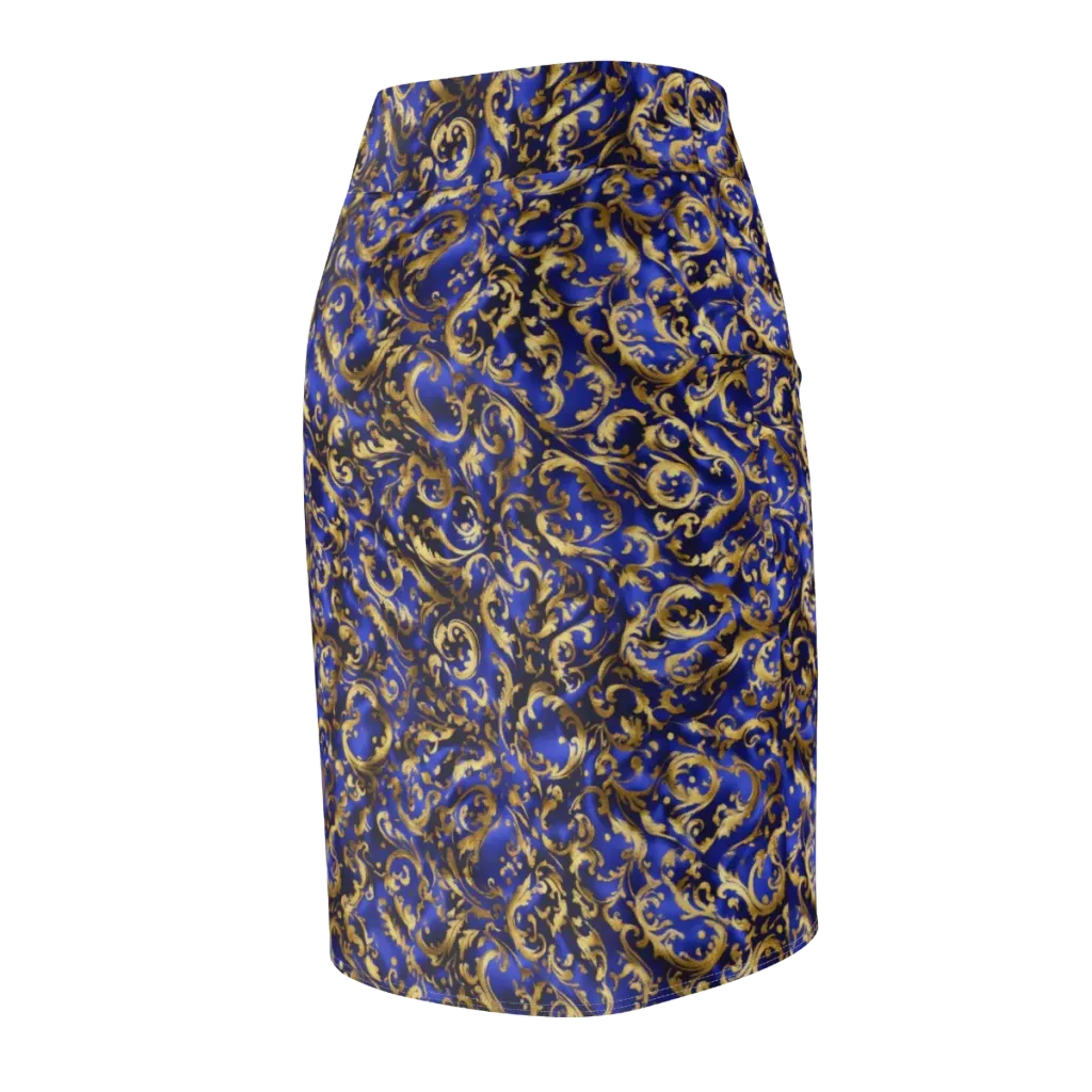 Gilded Arabesque on Pencil Skirt — Back Side