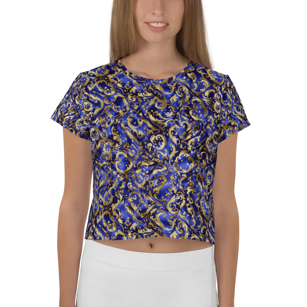 Gilded Arabesque on Crop Tee — Front