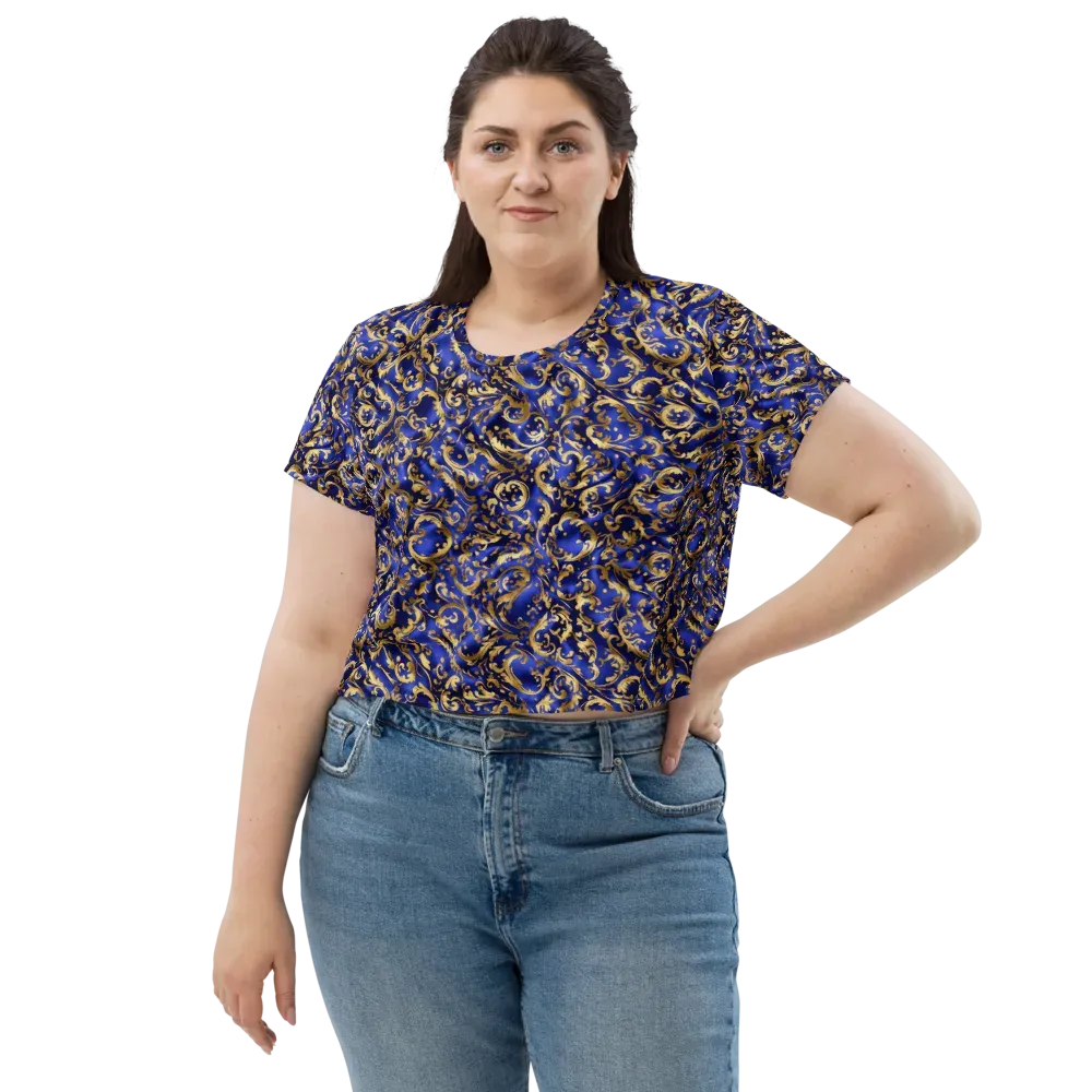 Gilded Arabesque on Crop Tee — Front