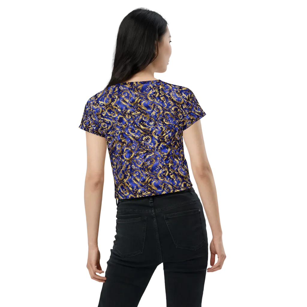 Gilded Arabesque on Crop Tee — Back