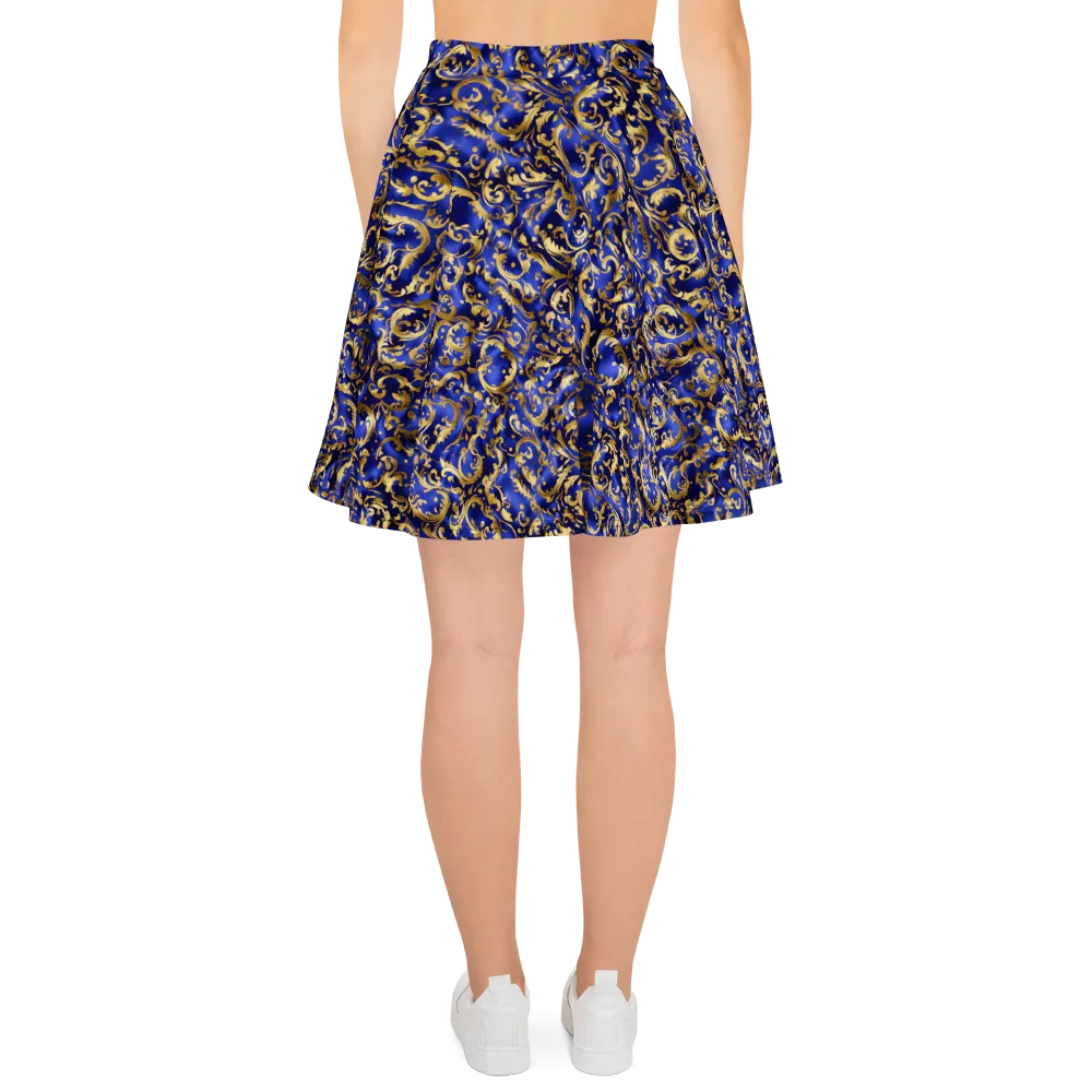Gilded Arabesque on Skater Skirt — Back